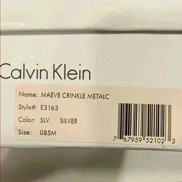 Calvin Klein Maeve Crinkle Metallic Heels - Picture 5 of 5